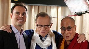 Brendon Burchard with Larry King and Dalai Lama