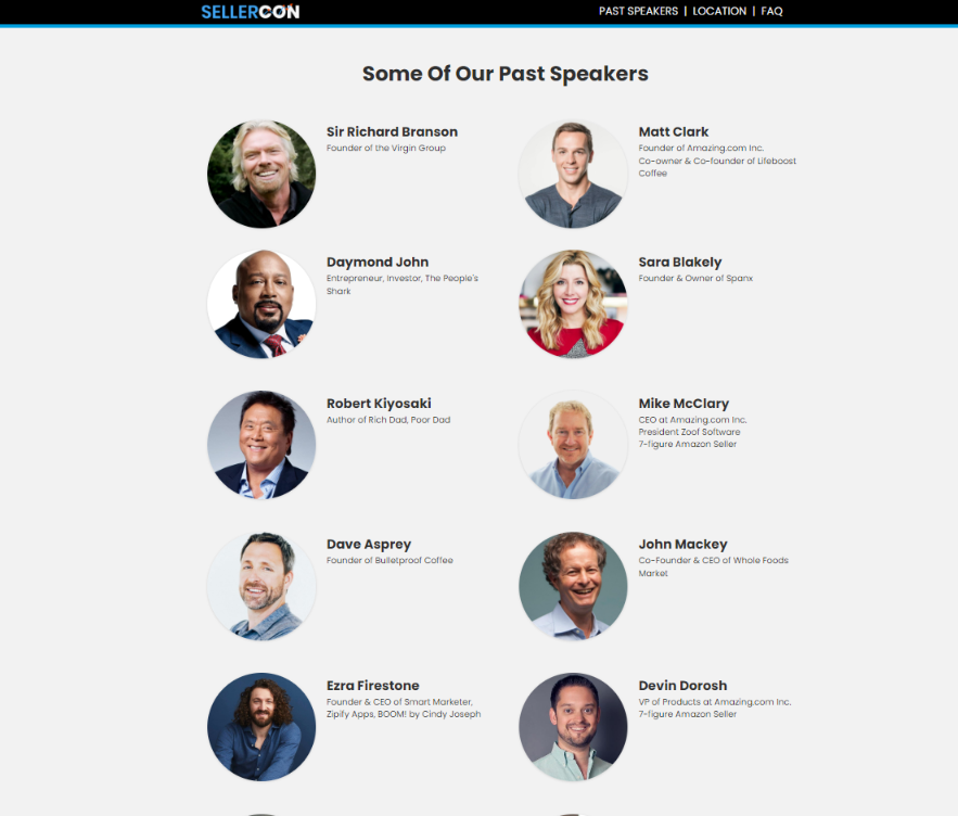Amazing SellerCon 2023 speakers